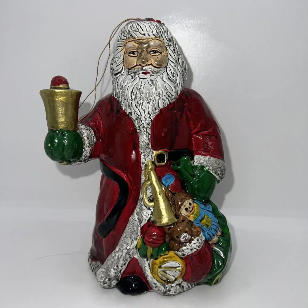 Christmas Ornament Blow Mold Santa Claus Plastic Figure‎ Holiday Décor 6